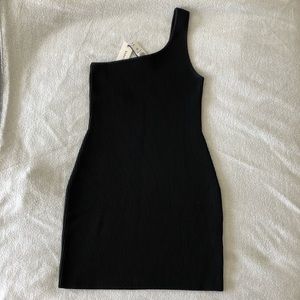 NWT Aritzia Babaton Sculpt Knit One-Shoulder Dress